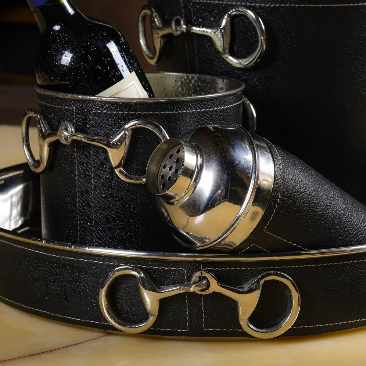 Daamaira Equine Bar Set – Leather Collection - Daamaira Home and Living Ltd