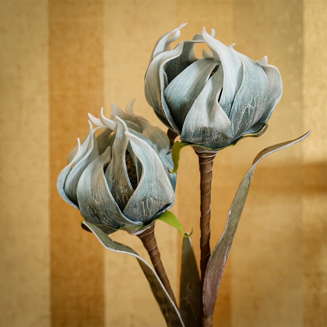 Daamaira Muted Teal Exotic Bloom Stems - Daamaira Home and Living Ltd