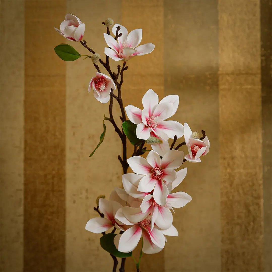 Daamaira Pink and White Faux Magnolia Branch - Daamaira Home and Living Ltd