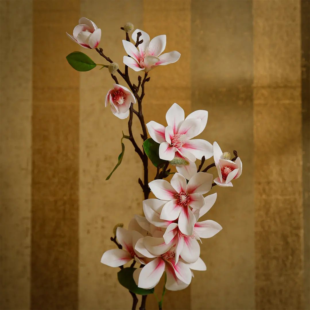 Daamaira Pink and White Faux Magnolia Branch - Daamaira Home and Living Ltd