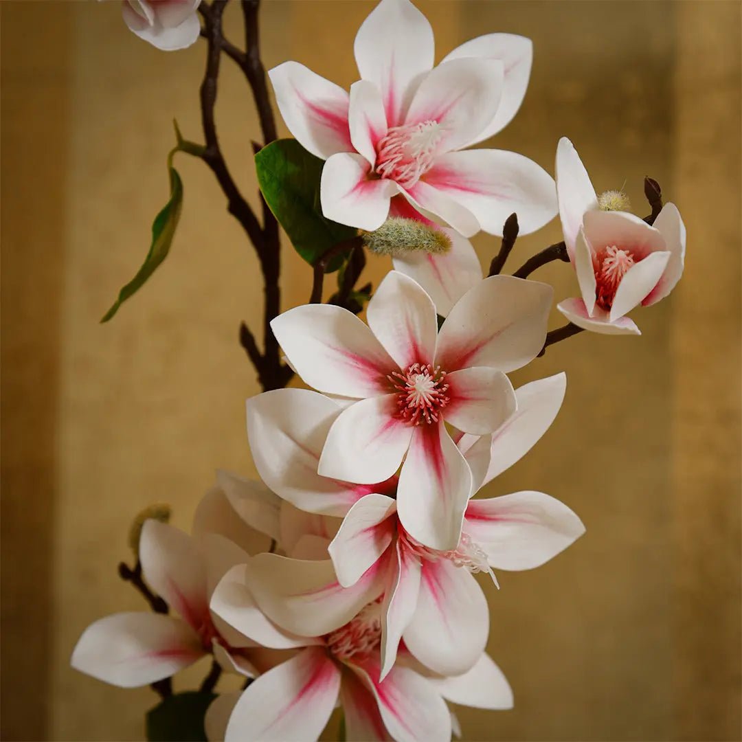 Daamaira Pink and White Faux Magnolia Branch - Daamaira Home and Living Ltd