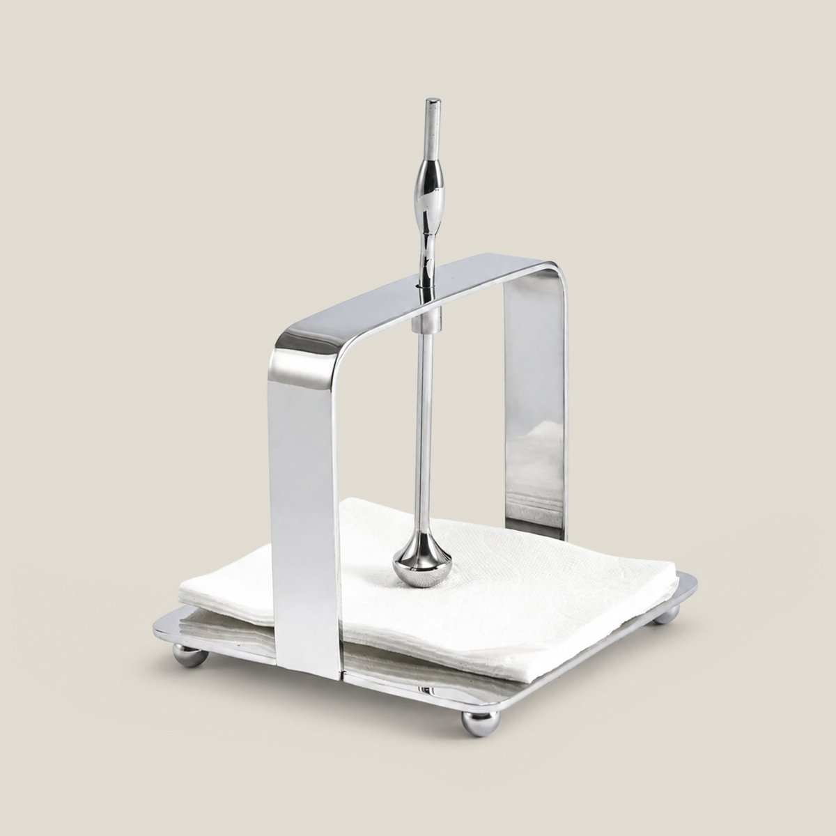 Tissue Holder Droplet Napkin Holder - Silver - Daamaira Home and Living Ltd
