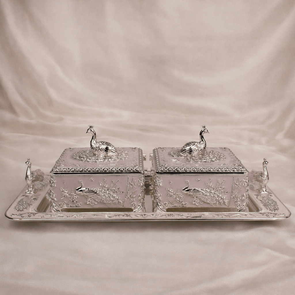 Dual Dry Fruit Box Set with Tray - Daamaira Home and Living Ltd