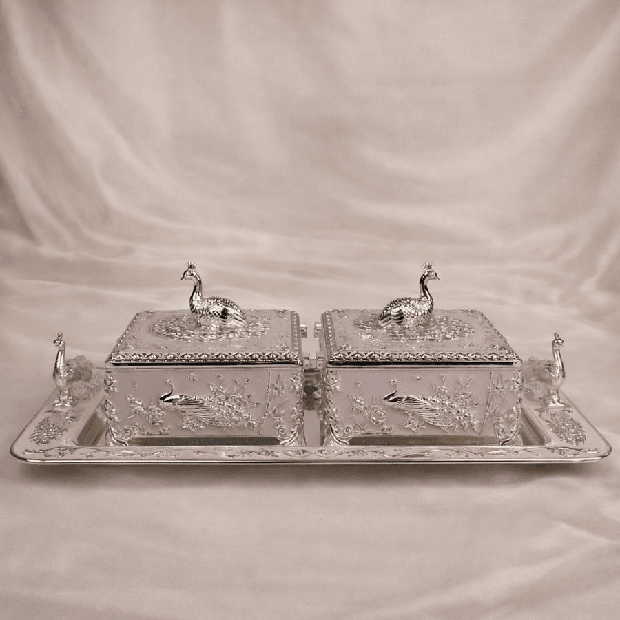 Dual Dry Fruit Box Set with Tray