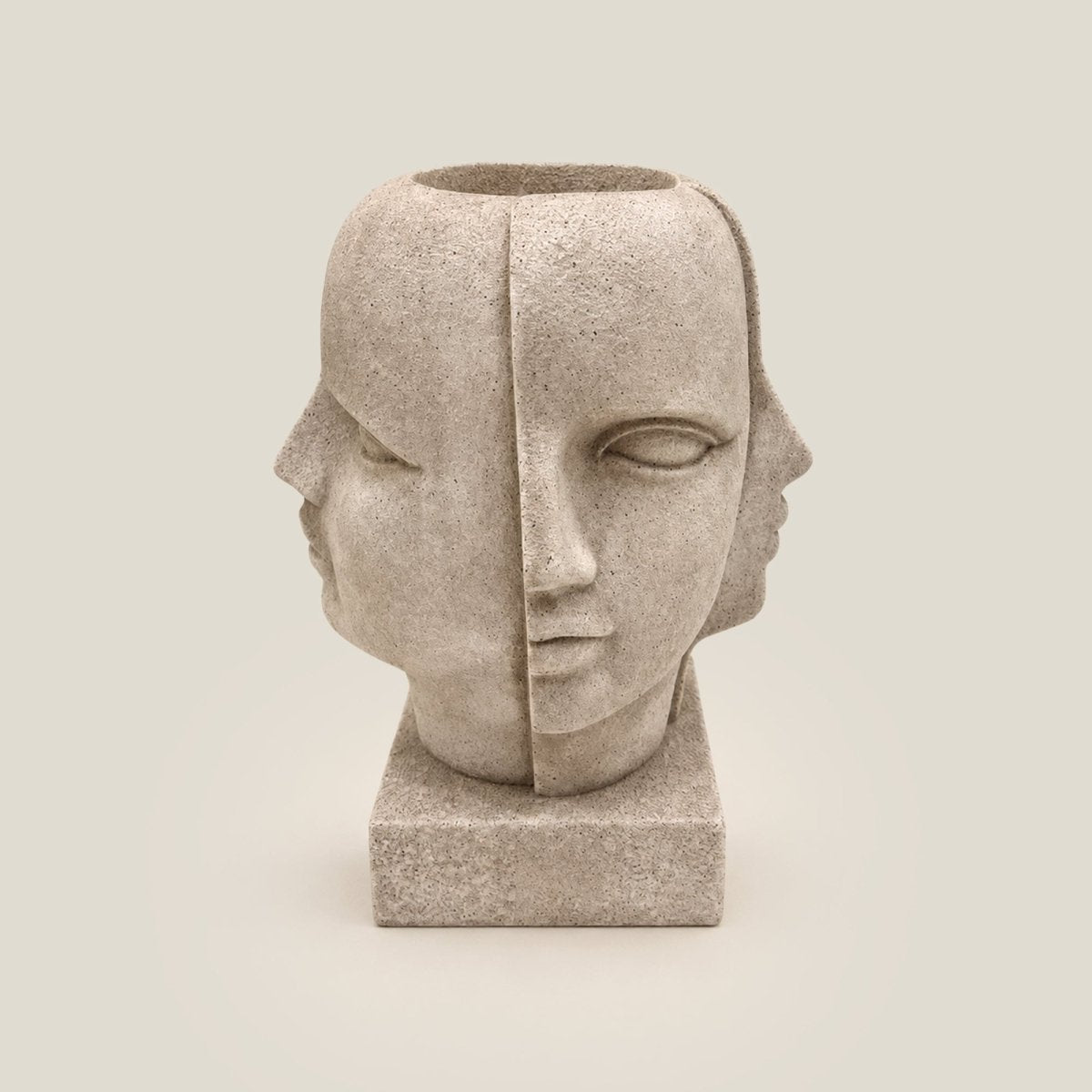 Dual Muse Planter Beige - 30 inches - Daamaira Home and Living Ltd