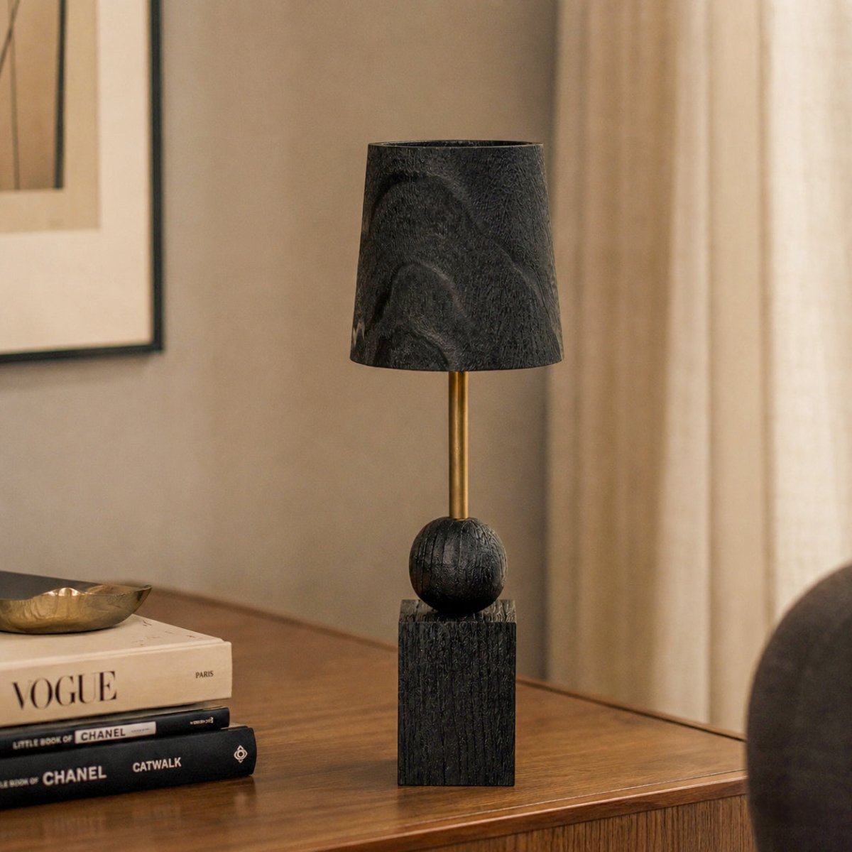 Lamp Shades Ebony Table Lamp - Daamaira Home and Living Ltd