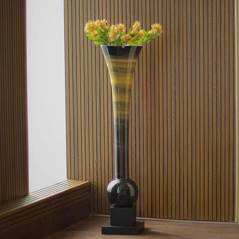 Egyptian Wooden Flower Vase — image 3