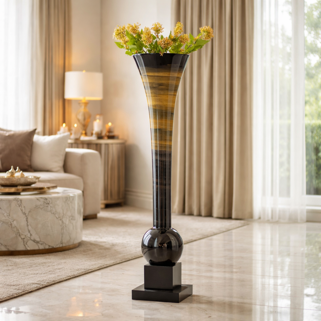 Egyptian Wooden Flower Vase