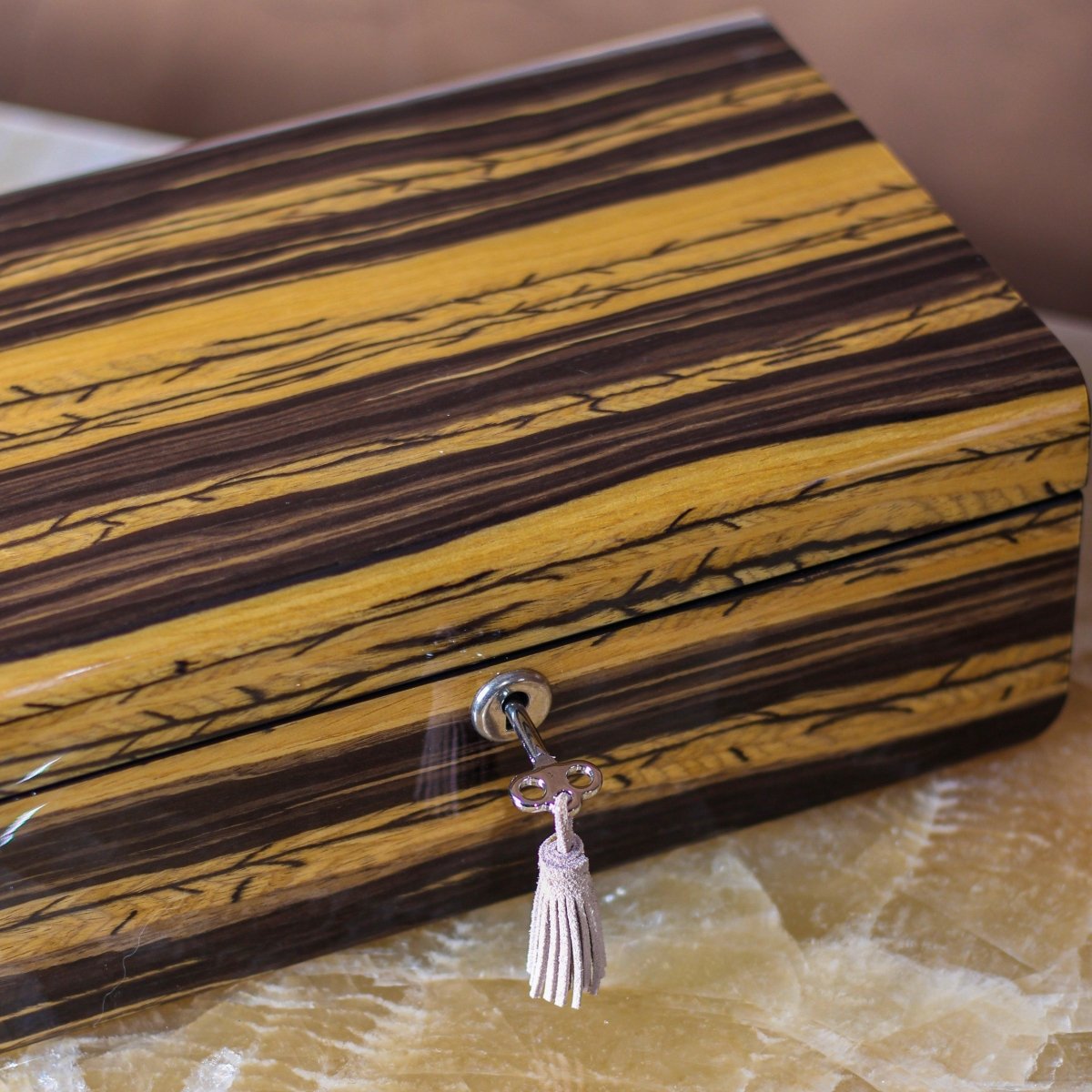 Storage Box Elegance Time Piece/Jewel Box With Lock - Daamaira Home and Living Ltd