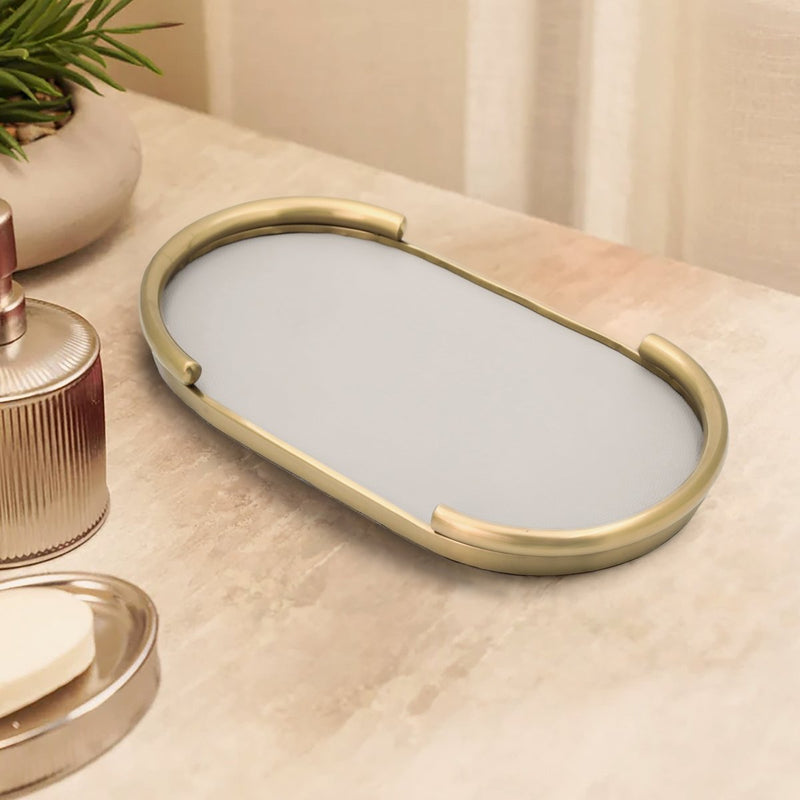 Elegant Oval Vanity/Serving Tray — image 2