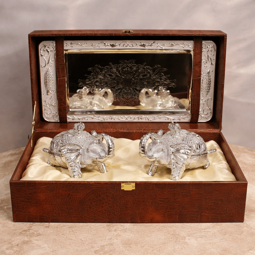 Elephant Gift Set with Tray - Daamaira Home and Living Ltd