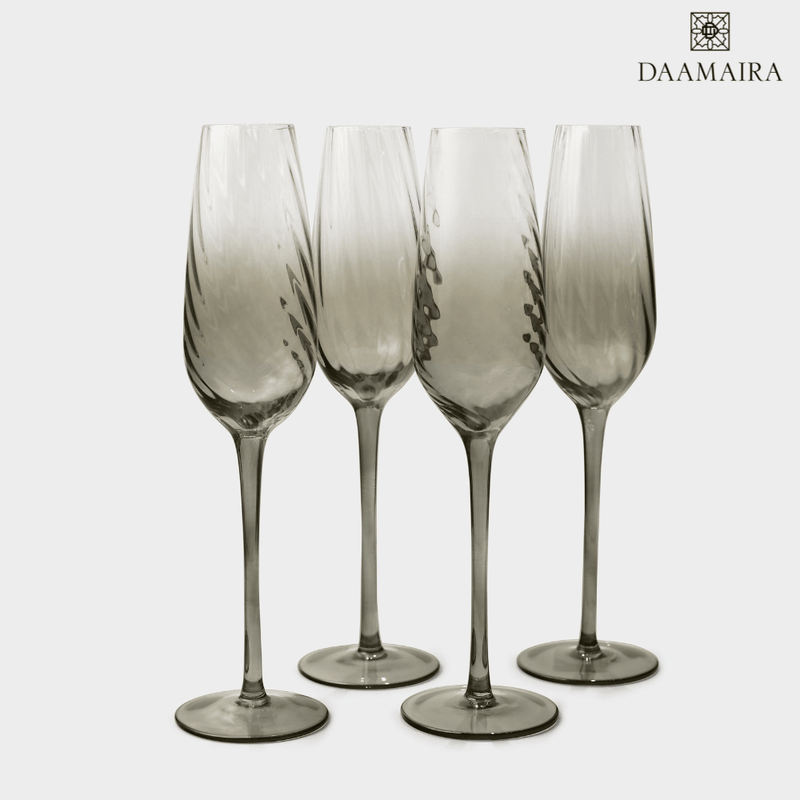 Emerald Set Of 4 Champagne Flutes with Gift Box — image 3