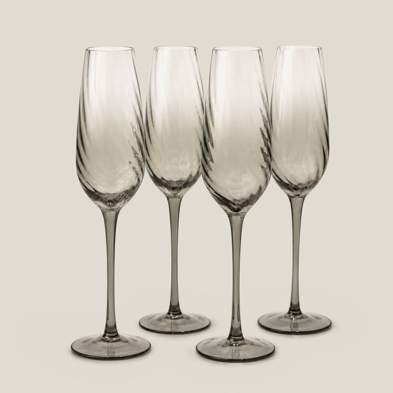 Emerald Set Of 4 Champagne Flutes with Gift Box — image 1