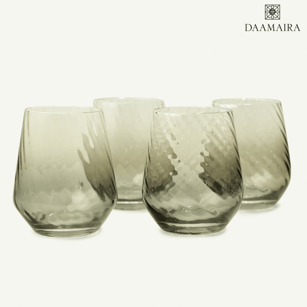 Drinking Glasses Emerald Set Of 4 Multipurporse Glasses - Daamaira Home and Living Ltd