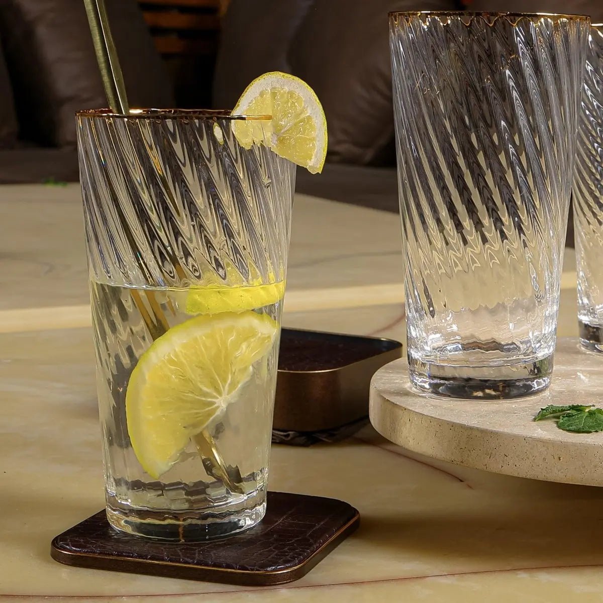 Drinking Glasses Finesse Set Of 4 High Ball Glasses - Daamaira Home and Living Ltd