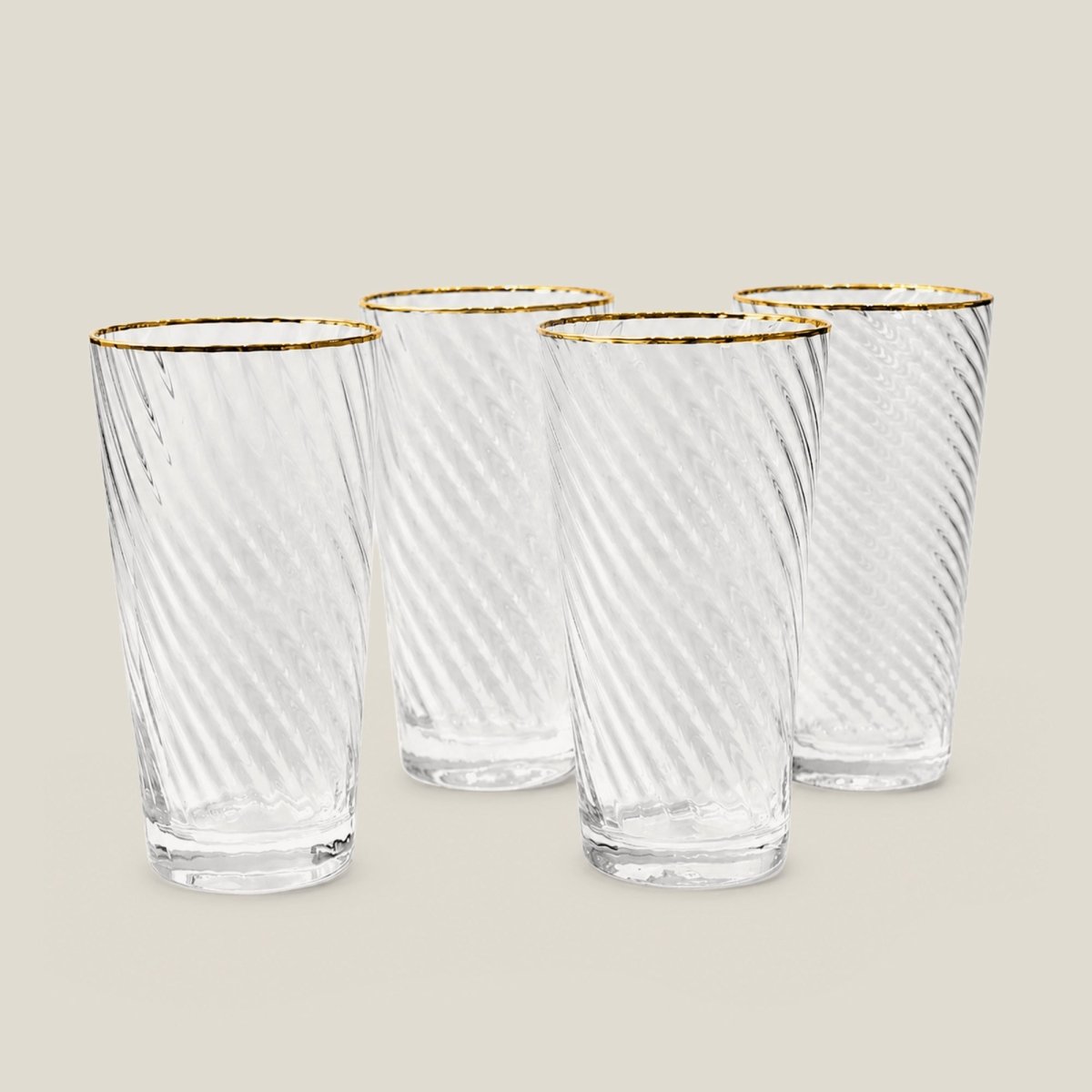 Drinking Glasses Finesse Set Of 4 High Ball Glasses - Daamaira Home and Living Ltd