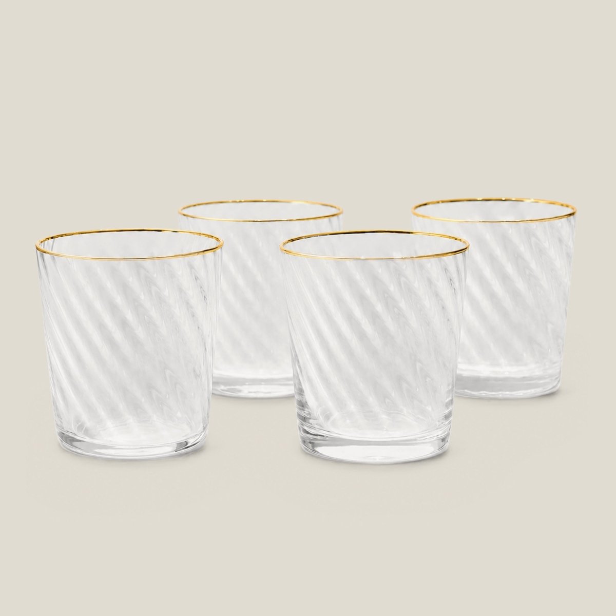 Drinking Glasses Finesse Set Of 4 Whiskey Glasses - Daamaira Home and Living Ltd