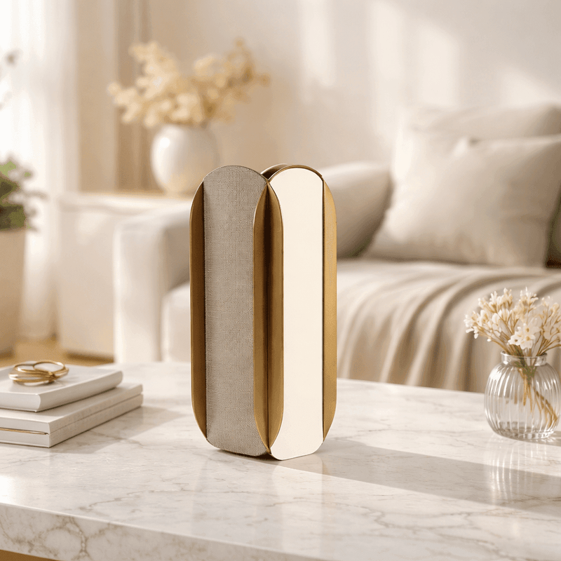 Geometric Gold Flower Vase — image 4