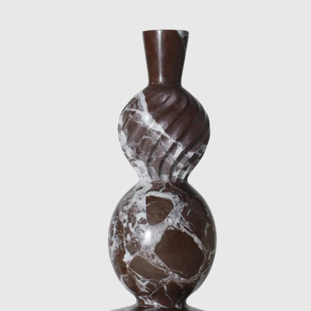 Sculptures & Figurines Geometric Marble Sculpture - Wine - Daamaira Home and Living Ltd