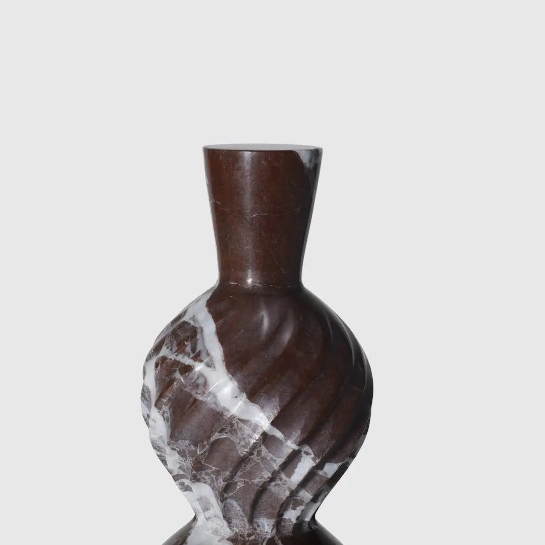 Sculptures & Figurines Geometric Marble Sculpture - Wine - Daamaira Home and Living Ltd