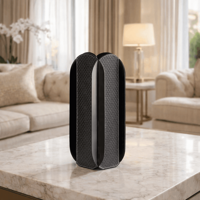Geometric Smoke Grey Flower Vase — image 4
