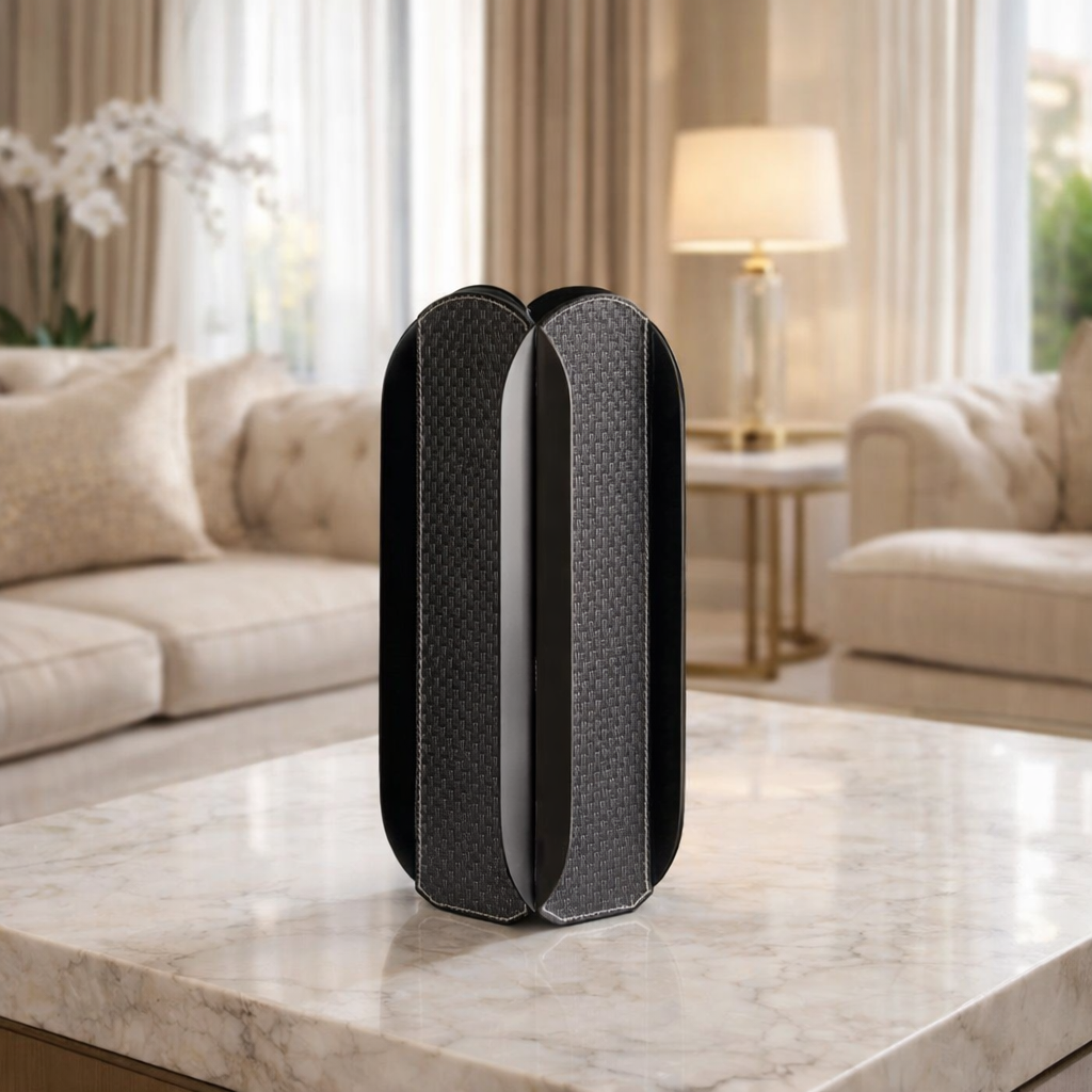 Geometric Smoke Grey Flower Vase