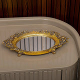 Gold Floral Vanity/Serving Tray — view 1