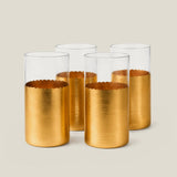 Gold Set Of 4 High Ball Glasses — view 1