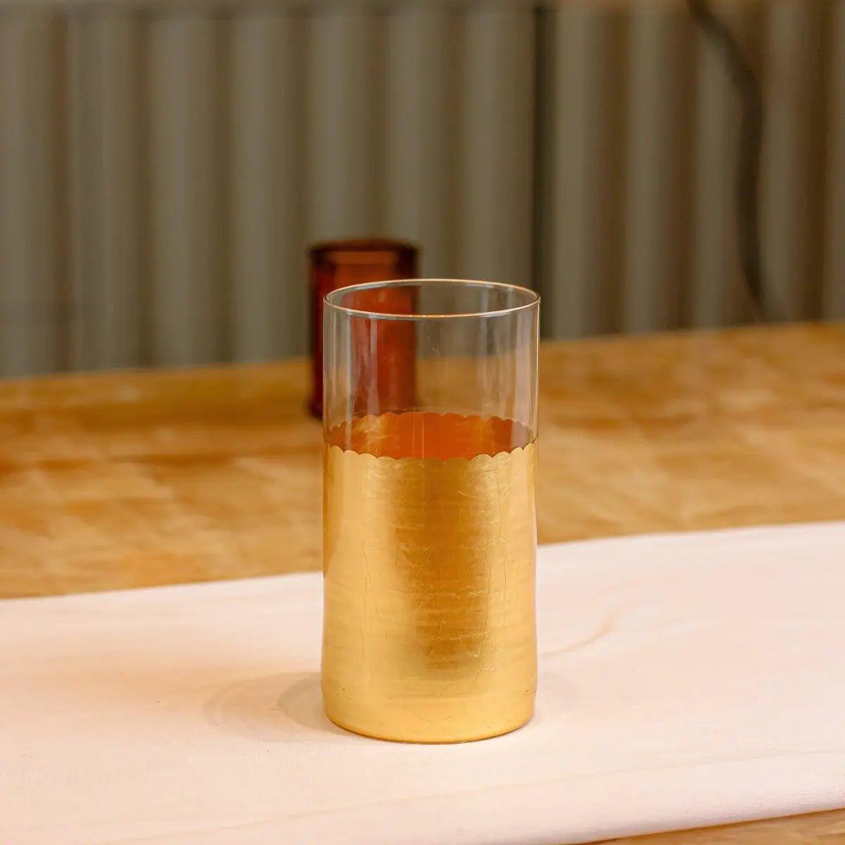 Drinking Glasses Gold Set Of 4 High Ball Glasses - Daamaira Home and Living Ltd