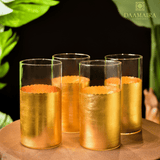 Gold Set Of 4 High Ball Glasses — view 1