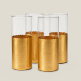 Gold Set Of 4 Tall Glasses — view 1