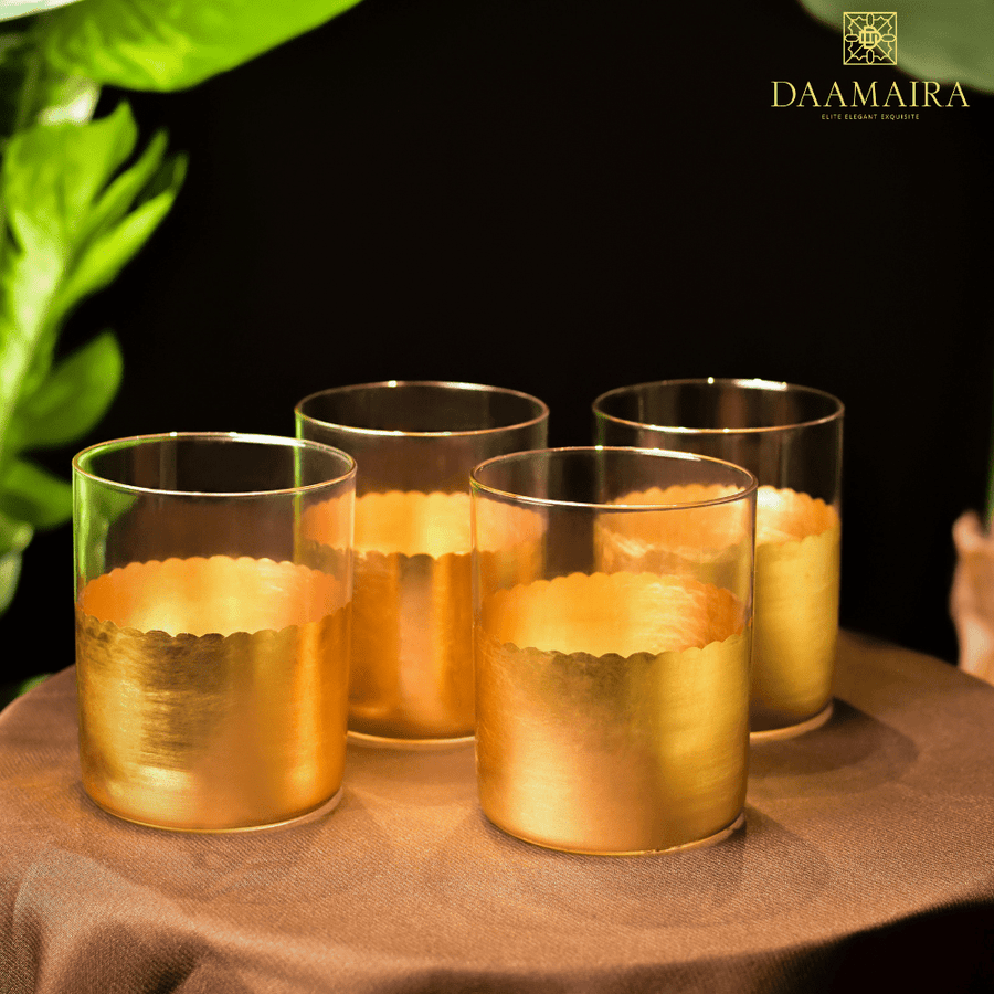 Gold Set Of 4 Water Glasses
