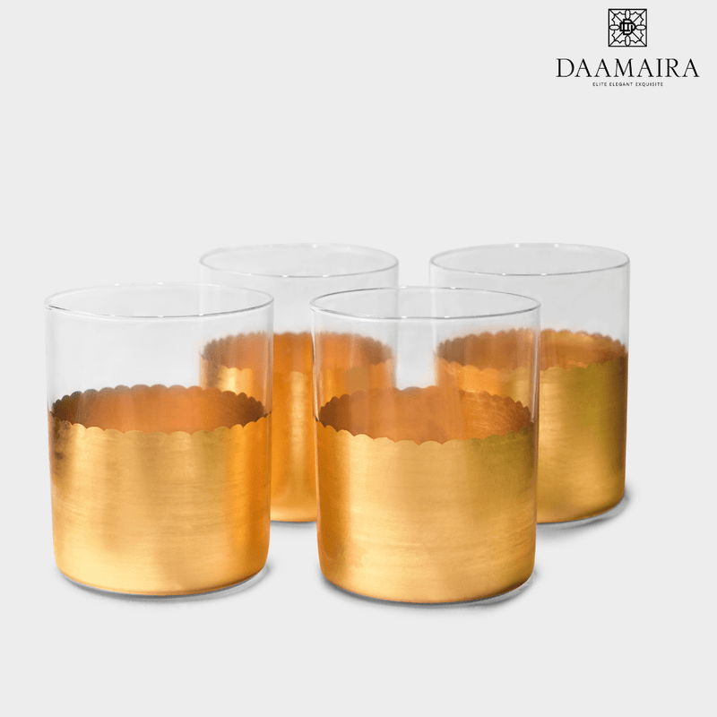 Gold Set Of 4 Water Glasses — image 3