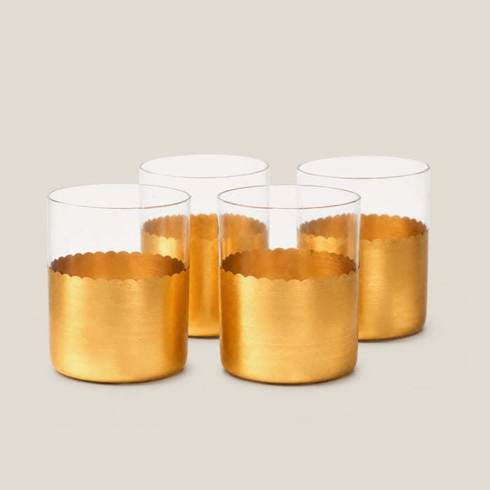 Gold Set Of 4 Water Glasses