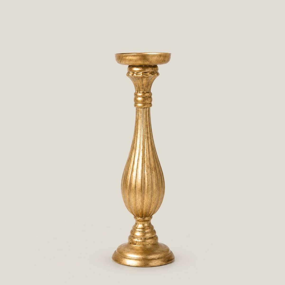 Sculptures & Figurines Golden Candle Holder - S - Daamaira Home and Living Ltd