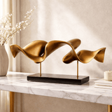 Golden Fluid Abstract Sculpture — view 1