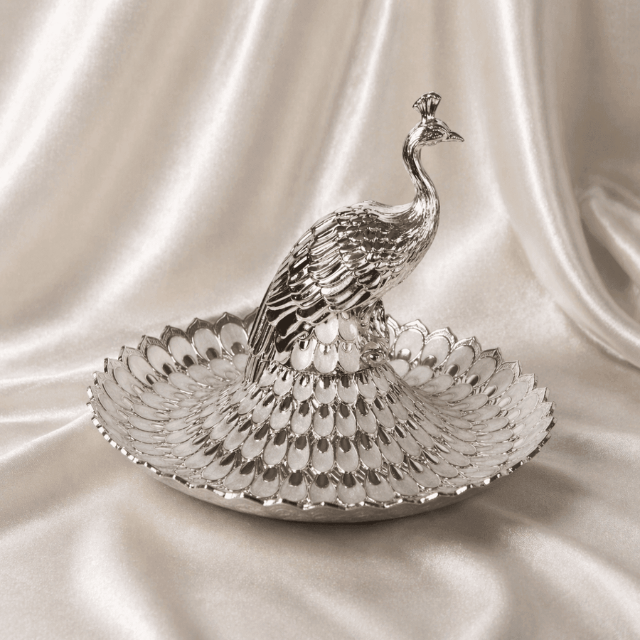 Heritage Peacock Decorative Tray Small
