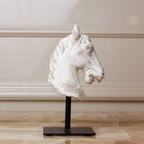 Horse Statue on Iron Base — view 3