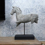 Horse statue with stand — view 2