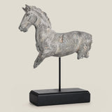 Horse statue with stand — view 1