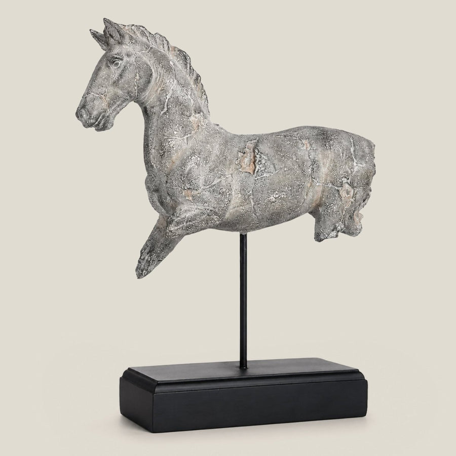Horse statue with stand