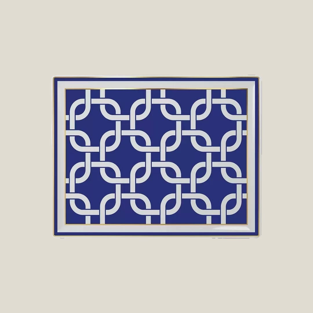 Infinity Blue Gourmet Tray Rect 31x24 - Daamaira Home and Living Ltd