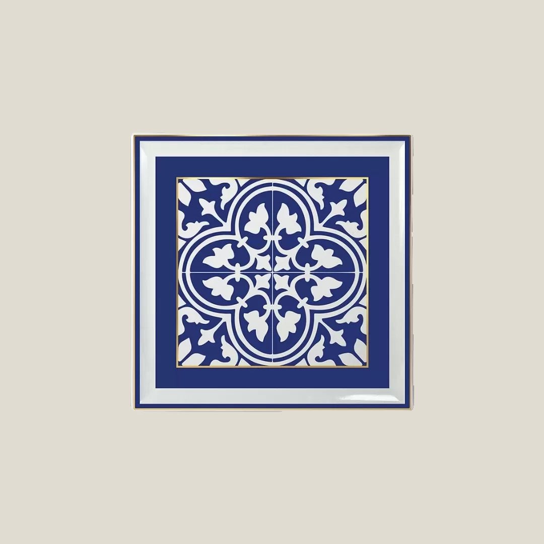 Infinity Blue Square Gourmet Tray 30.5x30.5 - Daamaira Home and Living Ltd