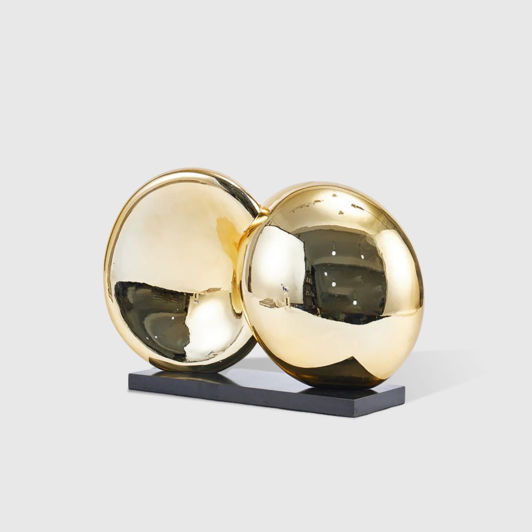 Sculptures & Figurines Intersecting Gold Decor Object - Daamaira Home and Living Ltd