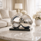 Intersecting Silver Decor Object — view 1