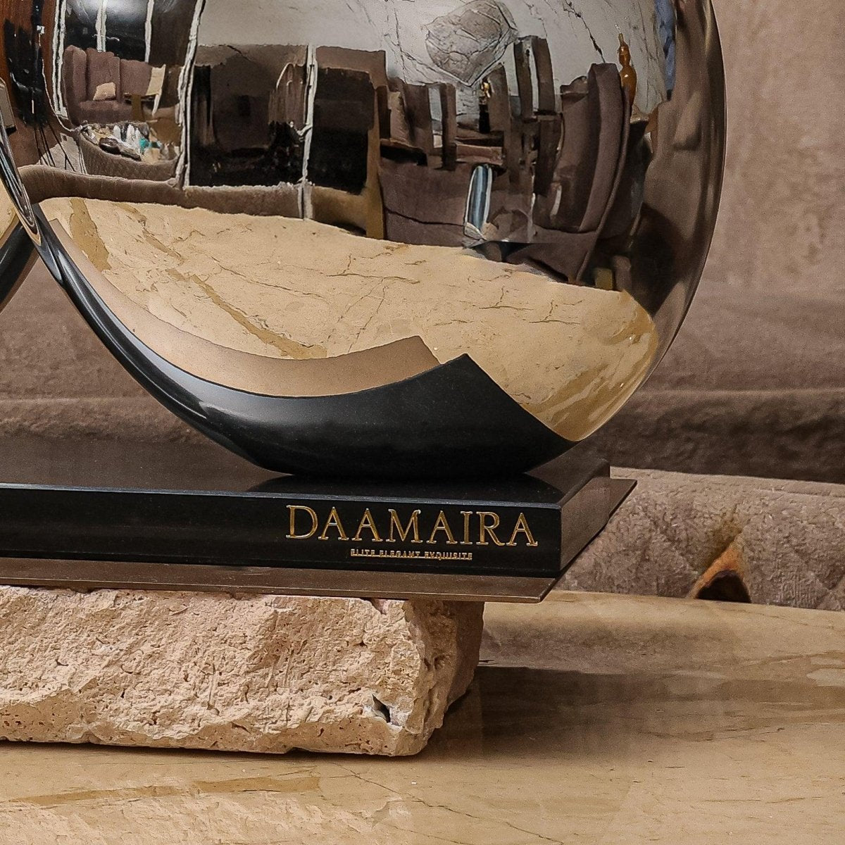 Sculptures & Figurines Intersecting Silver Decor Object - Daamaira Home and Living Ltd