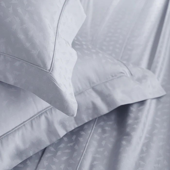 Leaf Self Jacquard 100% Cotton Ultra Soft Bed Sheet with Pillow Case - Gray - Daamaira Home and Living Ltd