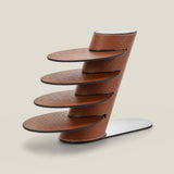 Leather Coasters With Stand- Brown — thumbnail 1