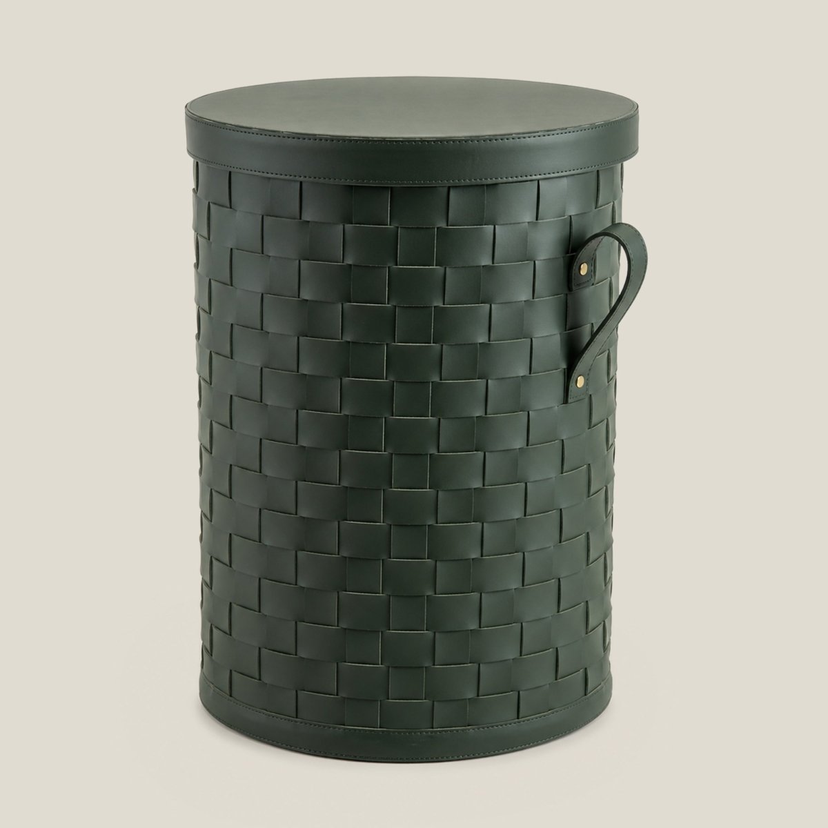 Wicker Storage Box Leather Laundary Basket With Lid - Large - Daamaira Home and Living Ltd