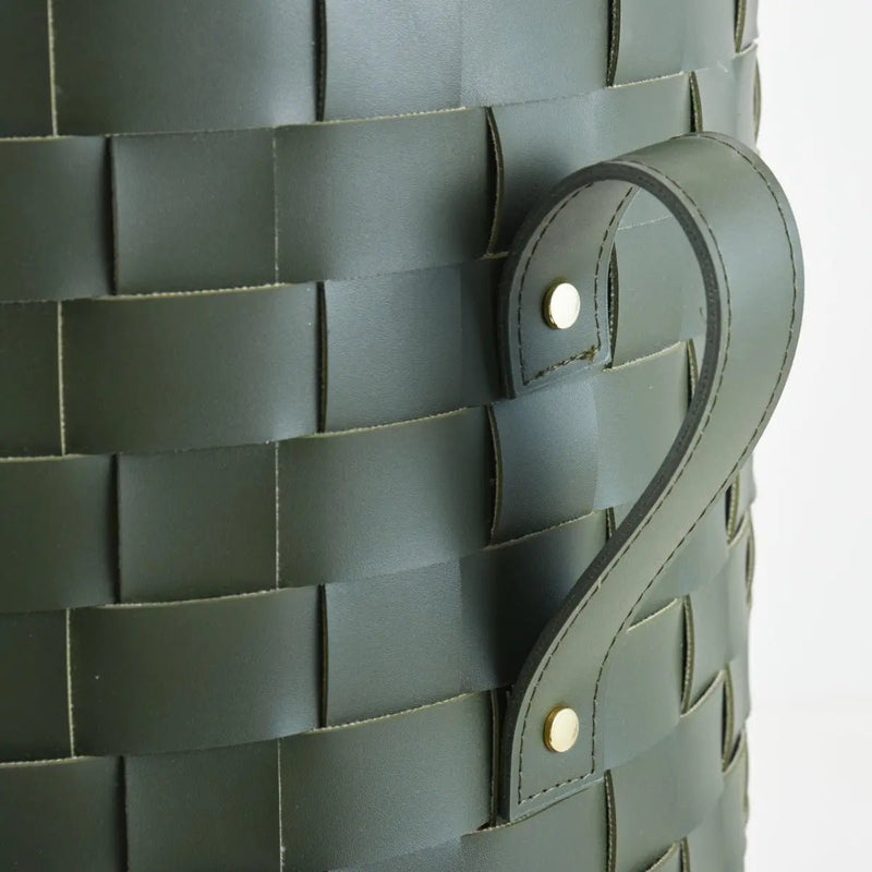 Leather Laundary Basket With Lid — image 7